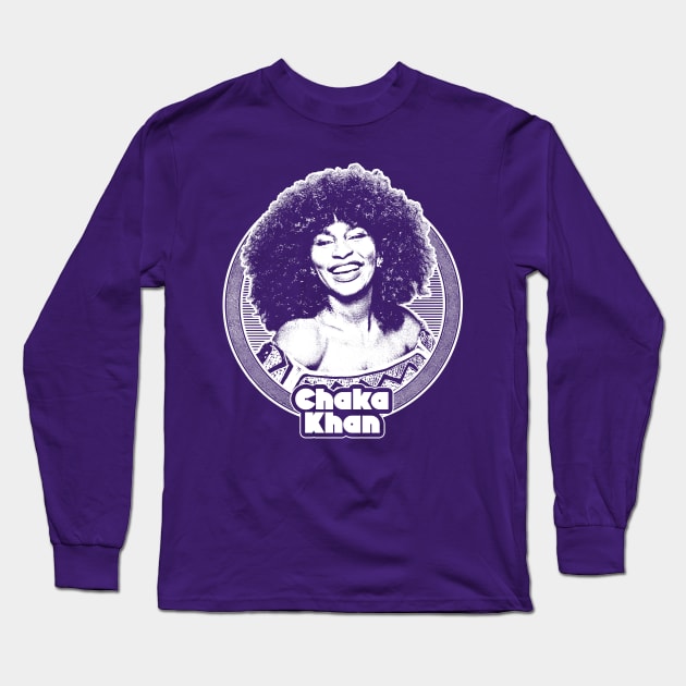 Chaka Khan //// Retro Style Fan Art Design Long Sleeve T-Shirt by DankFutura